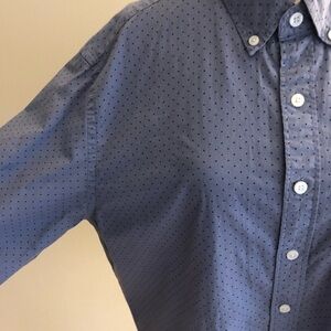 J. Crew Men's Navy Polka Dot Button-Down Shirt